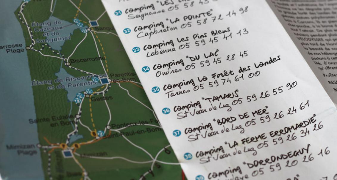 Les différents campings présents sur le chemin de la Vélodyssée et du chemin de Saint Jacques, zoom sur les villes de Tarnos et Ondres. Les différents campings présents sur le chemin de la Vélodyssée et du chemin de Saint Jacques, zoom sur les villes de Tarnos et Ondres.